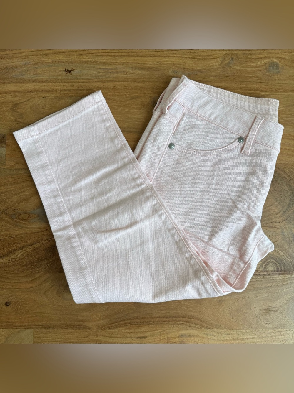 Mango Pale Pink Women's Capri Jeans